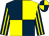 Dark blue and yellow (quartered), striped sleeves (Paul & Clare Rooney)