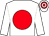 White, red disc, hooped cap (Mrs M C Sweeney)