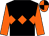 Black, orange triple diamond & sleeves, quartered cap (Hanford's Chemist Limited)