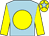 Light blue, yellow disc & sleeves, yellow cap, light blue star (Sunrise Partnership)
