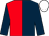 Dark blue & red halved, dark blue sleeves, white cap (Burnham Plastering & Dry Lining Limited)