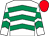 White & emerald green chevrons, red cap (Noel Moran & Mrs Valerie Moran)