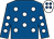 Royal blue, white spots, white cap, royal blue spots (Miracle Cure Syndicate)