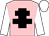 Pink, black cross of lorraine, white sleeves & cap (Judith Long)
