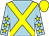 Light blue, yellow cross belts, light blue sleeves, yellow stars and cap (Millers Bank Partnership)
