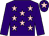 Purple, pink stars, purple sleeves, purple cap, pink star (Wendy & Malcolm Hezel)