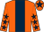 Orange, dark blue stripe, orange sleeves, dark blue stars, orange cap, dark blue star (Mr Garry Wilson)