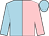 Light blue and pink (halved),light blue cap (Mr N M L Ewart)