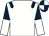 White, dark blue epaulets, dark blue and white halved sleeves, quartered cap (Bearstone Stud Limited)