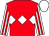 Red, white triple diamond, white and red striped sleeves, white cap (Wentdale Limited And Partner)