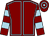 Maroon, light blue seams, hooped sleeves and cap (Goldfox Racing)