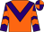 Orange, purple chevron, purple and orange chevrons on sleeves, purple and orange quartered cap (Mr R F Haynes)