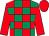 Emerald green and red check, red sleeves and cap (Mr D R Tucker)