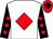 White, red diamond, black sleeves, red diamonds, red cap, black diamond (Mr M A Geobey)