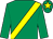 Emerald green, yellow sash and star on cap (Mr & Mrs Raymond Anderson Green)