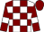 White and maroon check, maroon sleeves, white armlets, maroon cap (Mr Ken McGarrity)