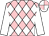 Pink, white diamonds and slvs, qtd cap (Mrs P Myerscough)