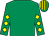 Emerald green, yellow diamonds on sleeves, striped cap (Noel Meade Horse Trainer Ltd)
