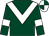 Dark green, white chevron, white armlet, quartered cap (Byrnes Bloodstock Limited)