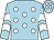 Light blue, white spots, chevrons on sleeves (Mr T Vaughan)