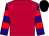 Scarlet, purple and red hooped sleeves, black cap (H R H The Princess Royal)