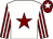 White, maroon star, maroon and white striped sleeves, maroon cap, white star (Mr Mark Kelly)