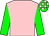 Pink, green sleeves, check cap (Alan Wight)