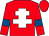 Red, white cross of lorraine, red sleeves, royal blue armlets (Mr M Barnes)