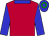 Scarlet, blue sleeves and collar, blue cap, green hoop (Alexander Family)