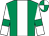Emerald green, white stripe, white sleeves, emerald green armlets, emerald green and white quartered cap (Mrs Mary Hatfield & Mrs Susan Kramer)