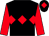 Black, red triple diamond, sleeves and diamond on cap (Let's Be Lucky Racing 30)