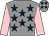 Grey, dark blue stars, pink sleeves (The Attwater Partnership)