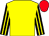 YELLOW, BLACK and YELLOW striped sleeves, RED cap (W J And T C O Gredley)