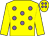 Yellow, mauve spots, yellow sleeves (Mr C Shiacolas & Sotirios Hassiakos)