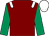 Maroon, white epaulets, emerald green sleeves, white cap (Mr J G B Portman)