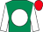 Emerald green, white disc and sleeves, red cap (Carmel Stud & G O Leach & Mrs J M Leac)