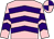 Pink, purple chevrons, quartered cap (Bow Tie Racegoers & Partners)