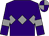 Purple, grey triple diamond and armlets, quartered cap (The Calm Partnership)