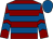 Maroon, royal blue hoops, chevrons on sleeves, royal blue cap (Mr Robert Eddery)