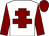 White, maroon cross of lorraine, sleeves and cap (Mr R Kent & Partner 1)