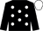 Black, white spots, black sleeves, white cap (Helena Springfield Ltd)
