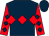Dark blue, red triple diamond, red sleeves, dark blue diamonds (The Kodi Bunch)