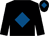 Black, royal blue diamond, royal blue diamond on cap (David Peter Dunne)