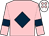 Pink, dark blue diamond, dark blue armlet, white cap, pink spots (Irish Equine Syndicate)
