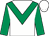 White, emerald green chevron & sleeves, white cap (Orla McKevitt)