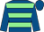 Royal blue & light green hoops, royal blue sleeves & cap (Always Optimists Syndicate)