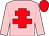 Pink, red cross of lorraine, red cap (Mrs Miriam Queally)