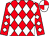 Red & white diamonds, quartered cap (S Kennedy)