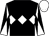 Black, white triple diamond, diabolo on sleeves, white cap (David Pipe Racing Club)