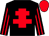 Black, red cross of lorraine, striped sleeves, red cap (Mrs Christine M Hinks)